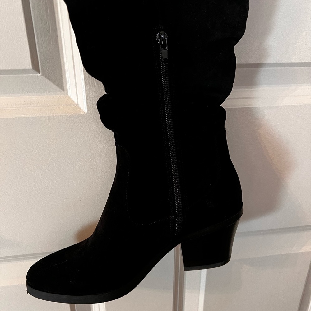 JustFab Black Over the Knee Boots